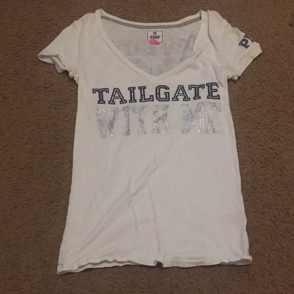 PINK cowboys v neck